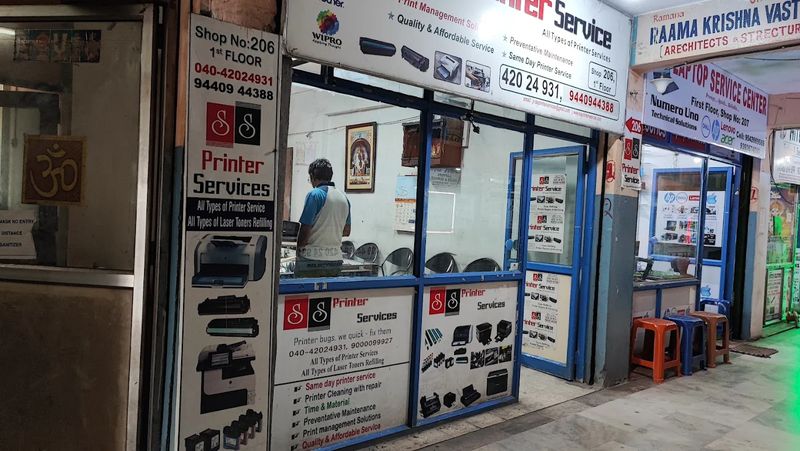 Printer service store interior